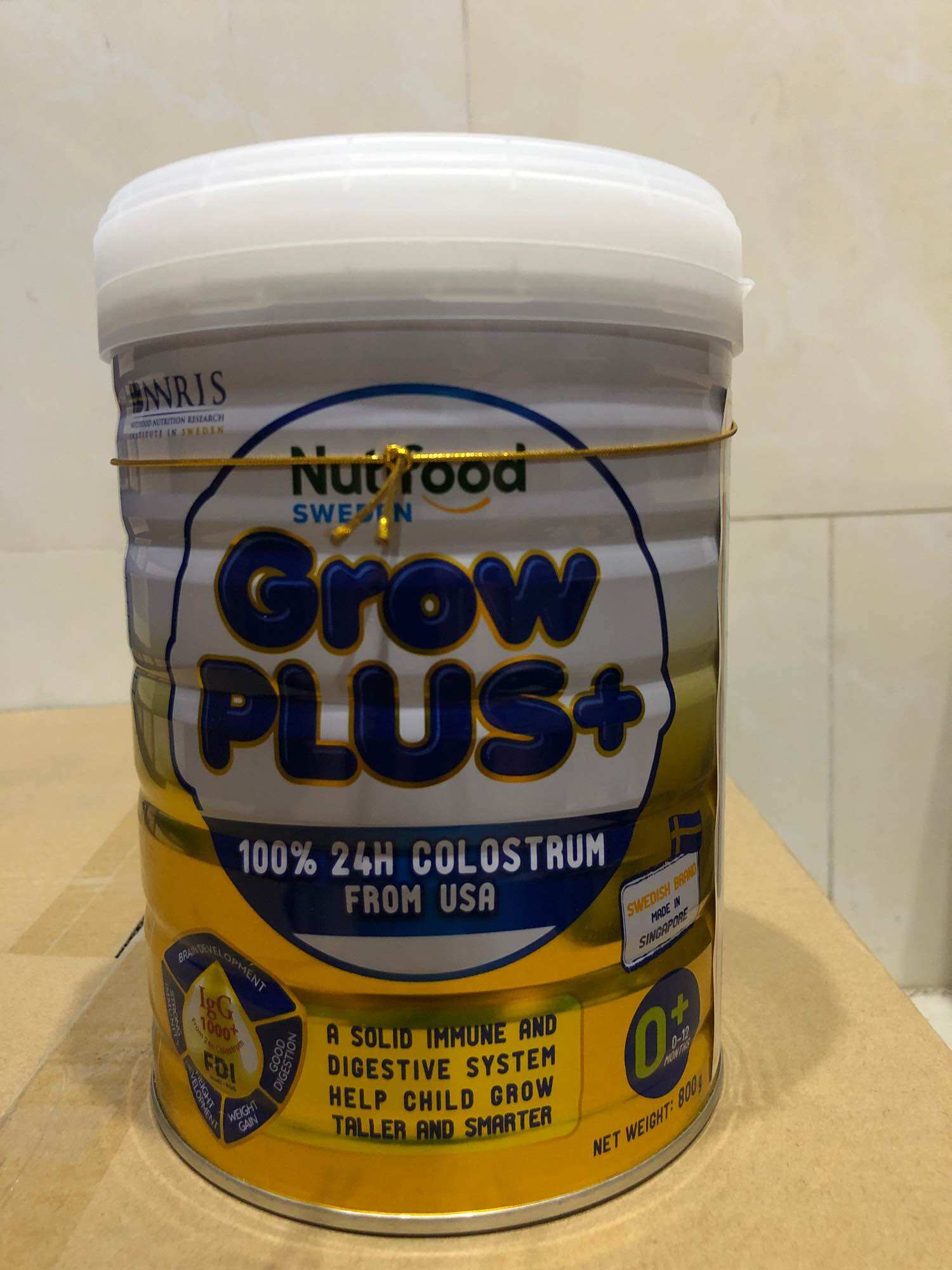 Sữa bột nutifood growplus vàng bổ sung sữa non 0+ 800g.