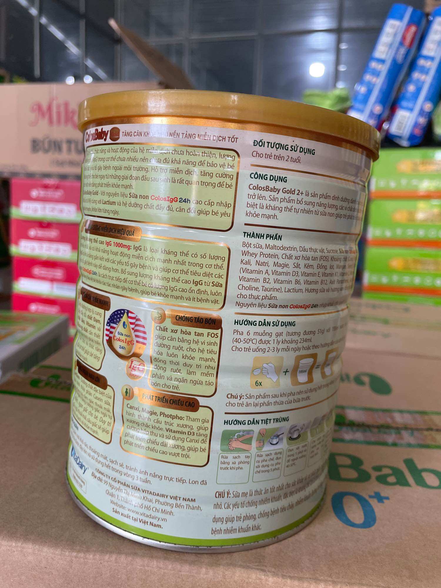 Colosbaby gold 2+ 800g .Date mới