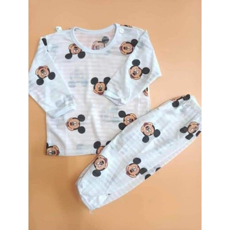 Combo 5 bộ dài  tay cotton sợi tre cho bé yêu