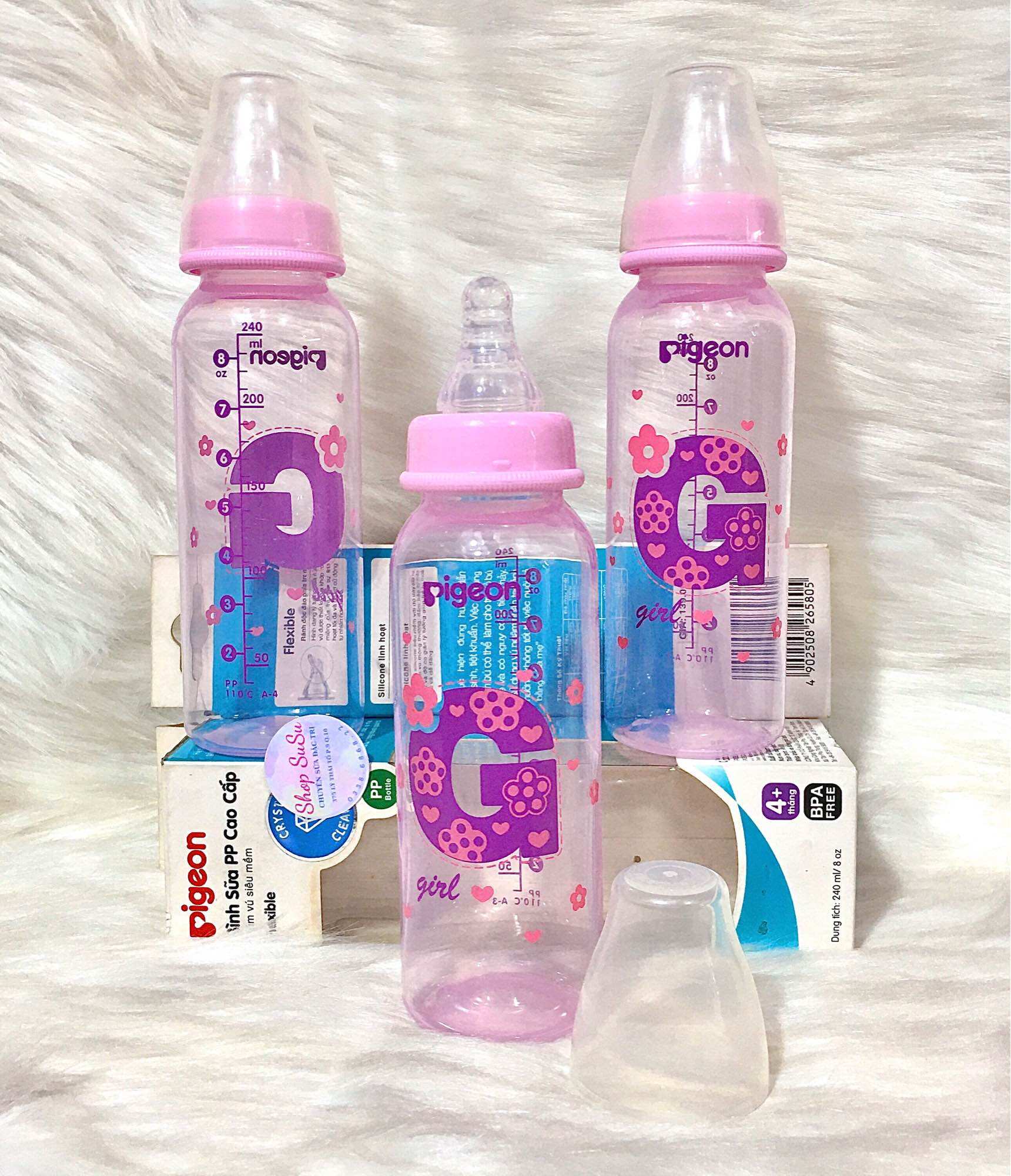 ❤ Bình sữa Pigeon 240ml cổ hẹp PP cao cấp  ❤️