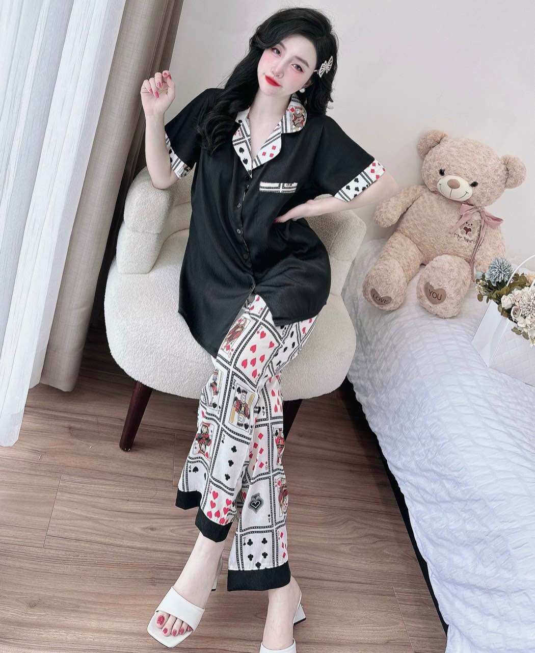 (50-90kg) Đồ Bộ Bigsize Lụa Xước Cao Cấp - Chất Đẹp - Sang Trọng