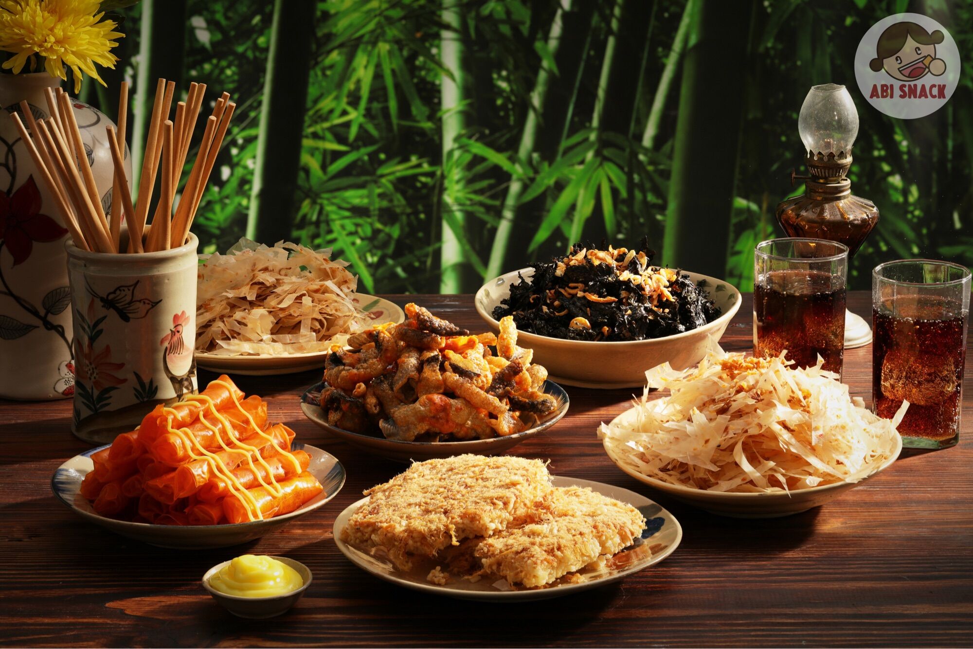 Combo Sản Phẩm Bánh Tráng & Snack Best Seller (6 Món) - Abi Snack - 470gram
