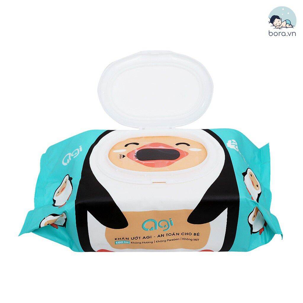 (CHÍNH HÃNG) 2 Khăn Agi Hàn Quốc 100 tờ không mùi