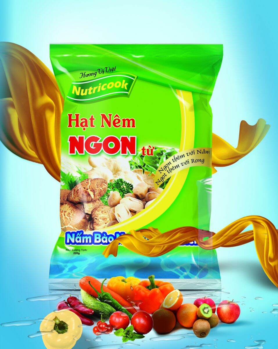 Hạt nêm nấm & rong biển nutricook thuần chay 220g