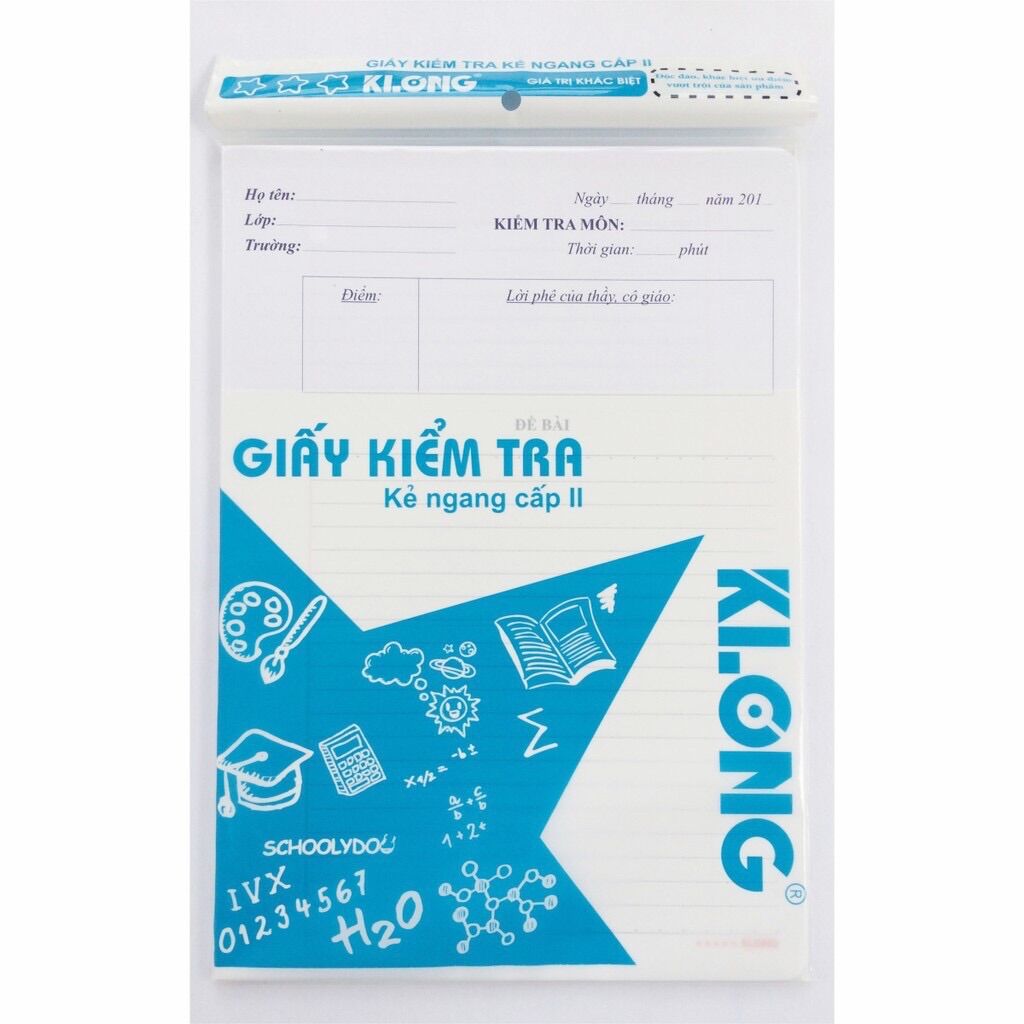 Giấy kiểm tra cấp ii klong b5 ; ms 277 -
