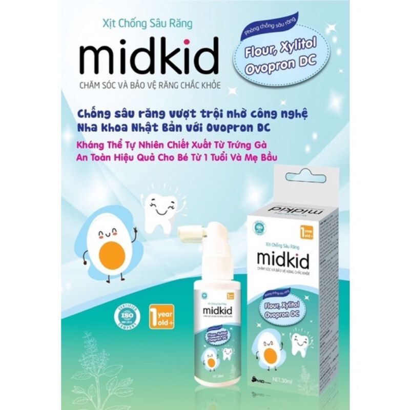 Xịt Midkid xịt chống sâu răng Midkid