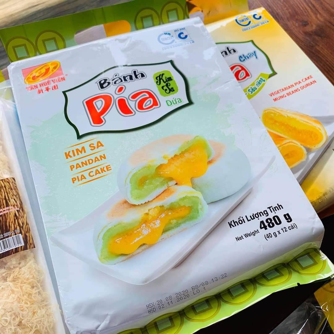 Bánh pía kim sa dứa Tân Huê Viên 12 cái( 480g)