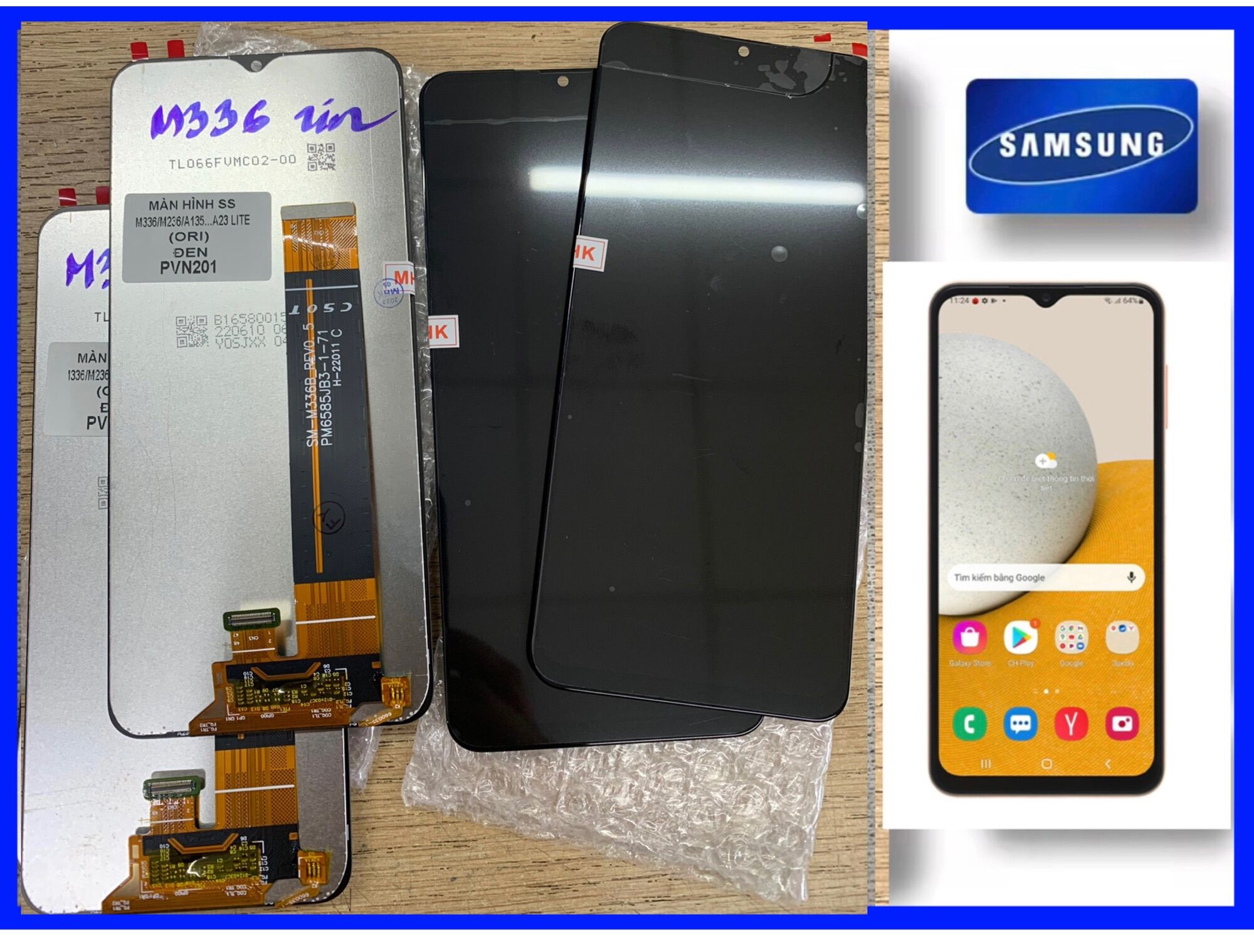 Màn hình samsung a13/a23 / m336 / m236 zin full bộ.