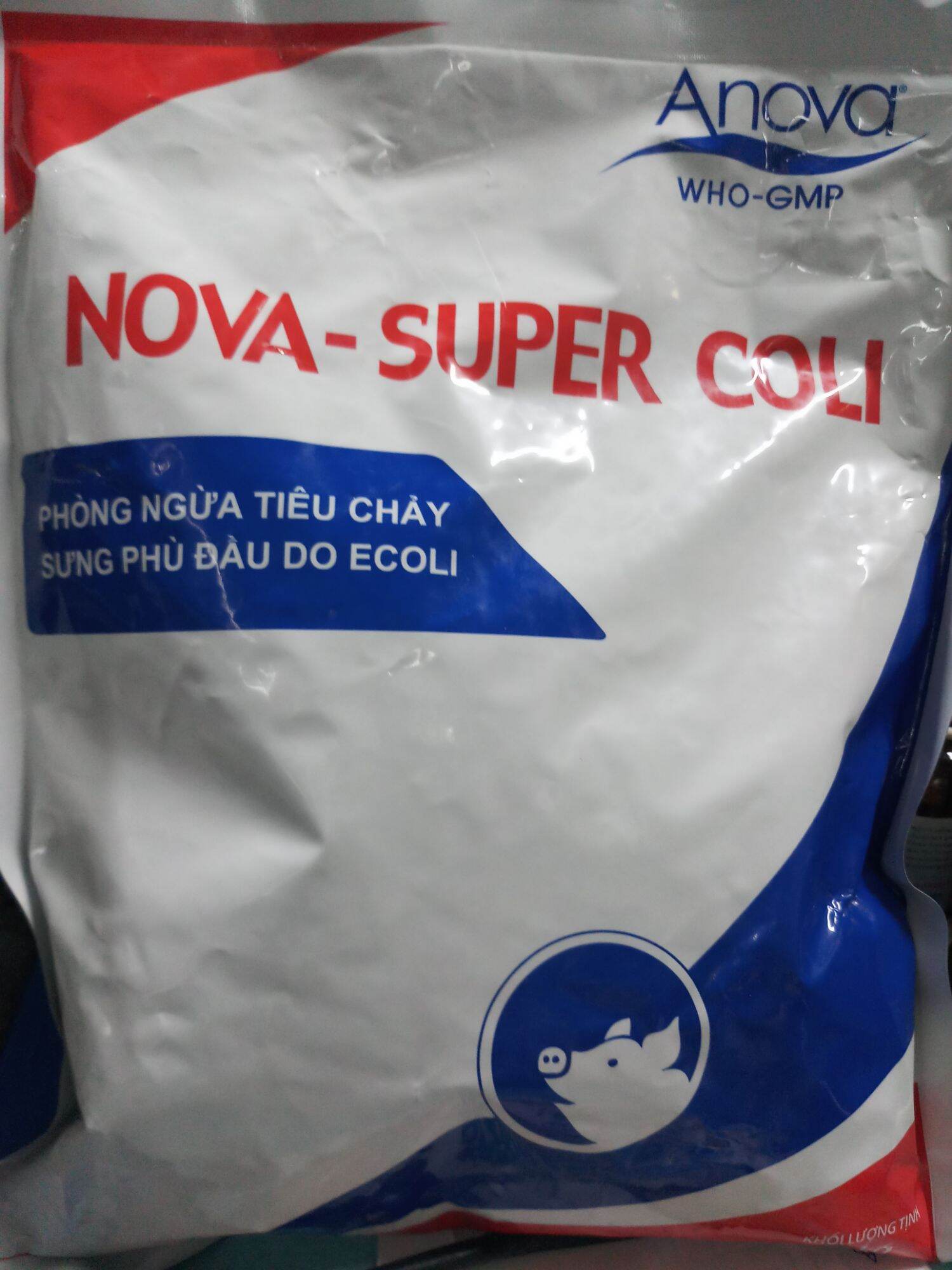 Nova Super Coli 1kg  tiêu chảy, sưng phù đầu do E coli