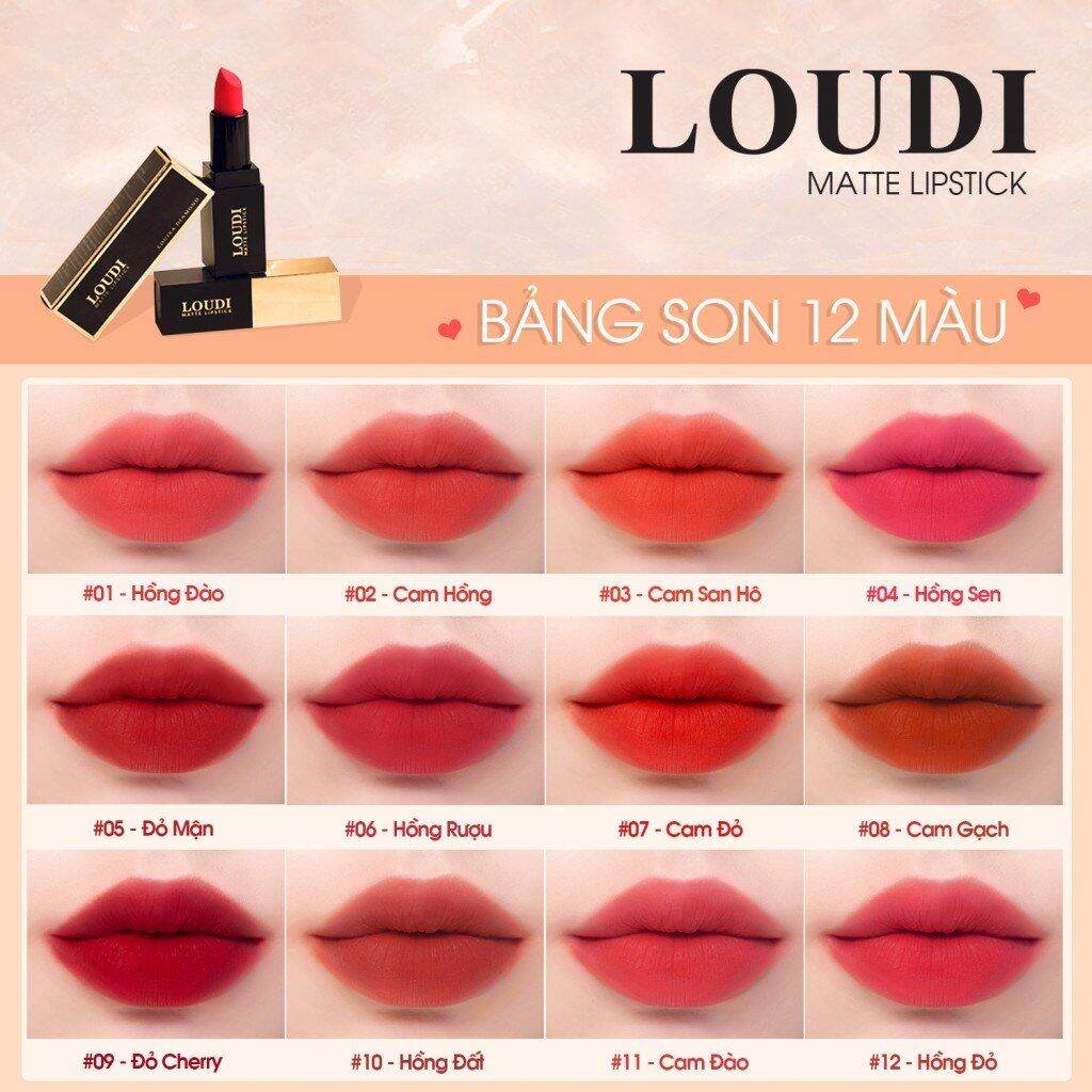 🥀Son Loudi Lipstick New 2021🥀Son Thỏi Dạng Sáp🥀Son Lì 🥀