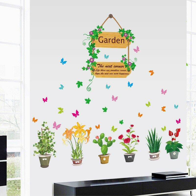 Decal dán tường khu vườn garden