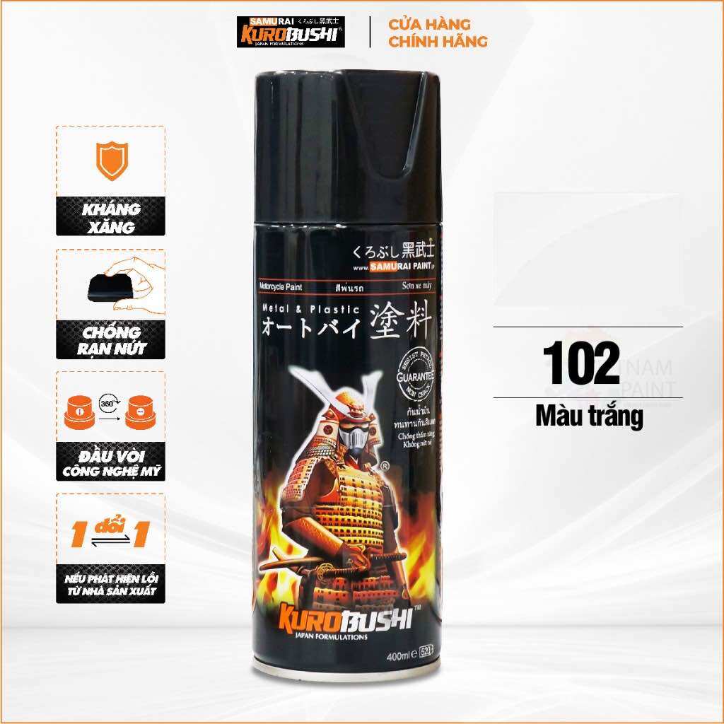SƠN SAMURAI MÀU TRẮNG TINH 102 - MÀU NỀN