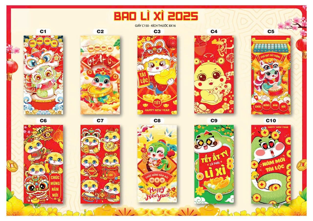 3000 bao lì xì giá rẻ 2025 tặng (300c ngẫu nhiên)