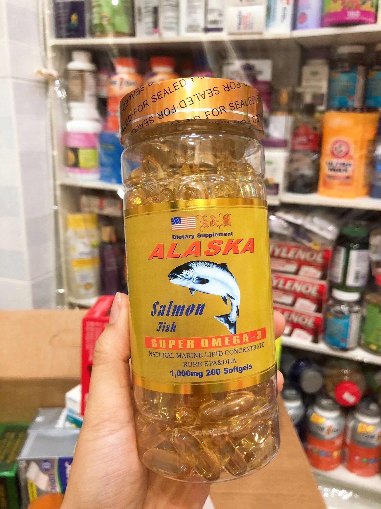 Dầu cá hồi alaska salmon fish super omega3 1,000mg 200viên