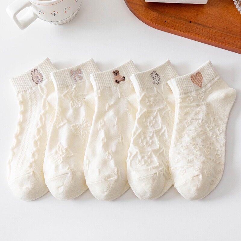 Combo 02 đôi vớ nữ tông trắng như hình