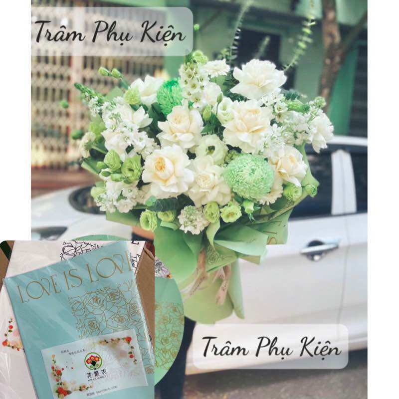Giấy gói hoa chữ LOVE
