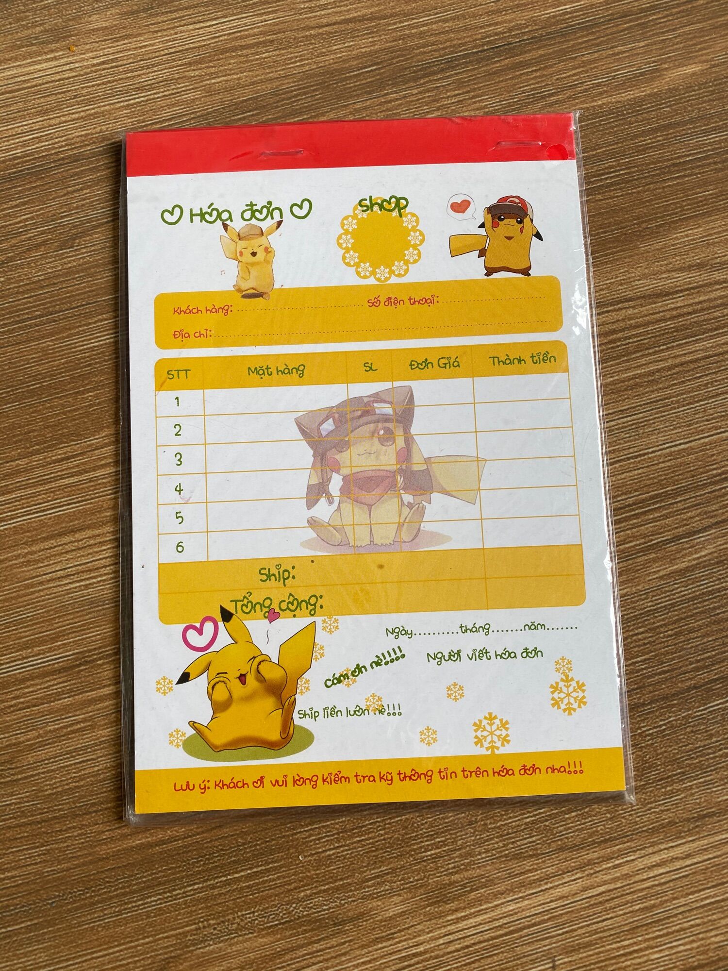 [HCM]Hoá Đơn Hoạt Hình 2Liên