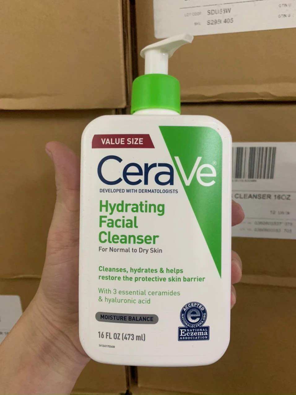Sữa rửa mặt Cerave Hydrating Cleanser dành cho da khô đủ size