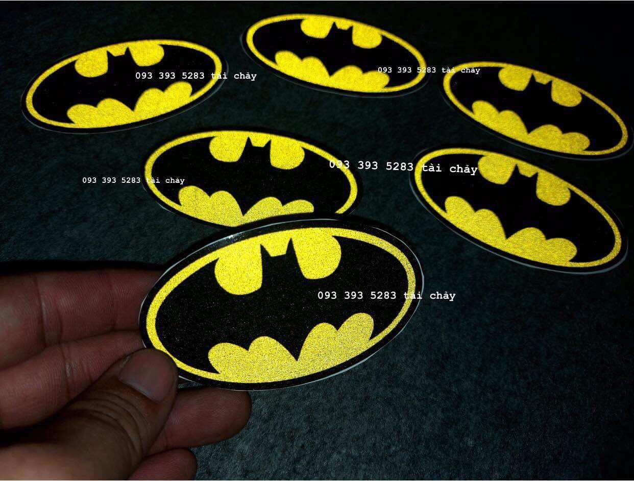 [ 1 MIẾNG ] TEM BATMAN PHẢN QUANG DÁN TRANG TRÍ XE