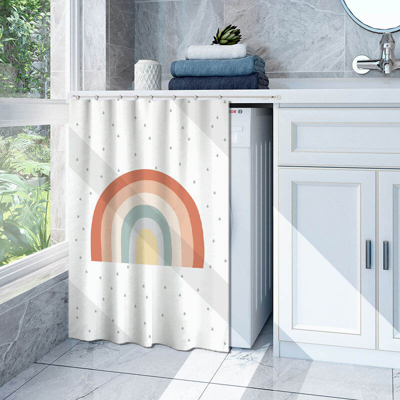 Rèm Che Chắn Tủ Máy Giặt Hoàn Toàn Tự Động Ban Công, Rèm Che Chống Nắng Chống Nước, Rèm Che Nắng, Vải Che Mặt, Rèm Che Nắng, Ray Trượt