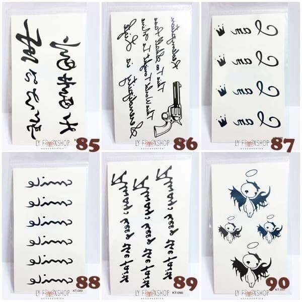 Combo 10 Hình xăm dán tattoo sticker
