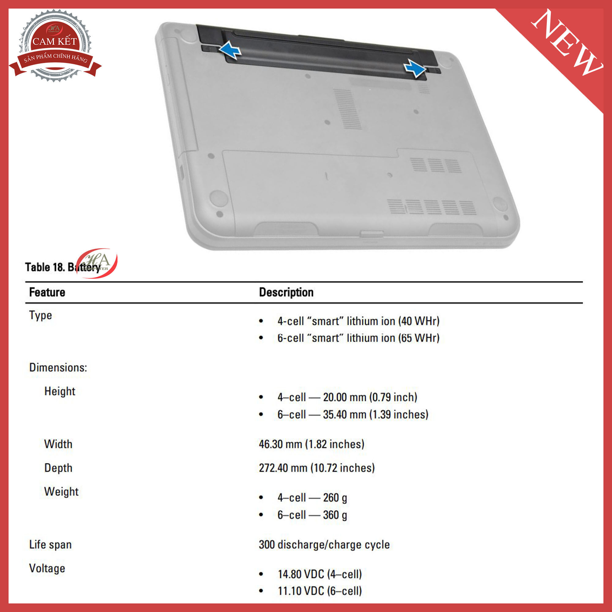 Pin dell Latitude 3540