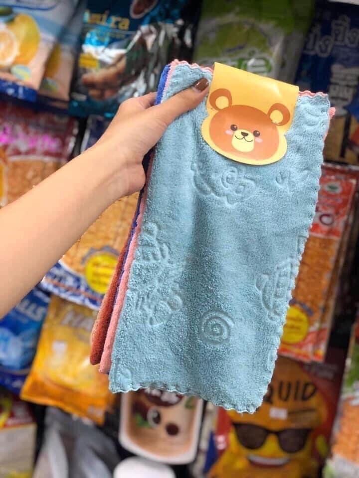 Set 5 & set 10 khăn gấu kích thước 30x30 , khăn mặt cho bé , khăn lau , khăn , khăn sữa cho bé đa năng mềm mịn , siêu thấm hút , nhiều màu cho mẹ