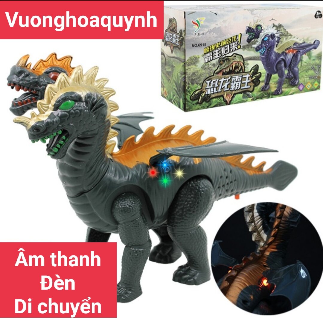 Đồ chơi khủng long 2 đầu phát âm thanh