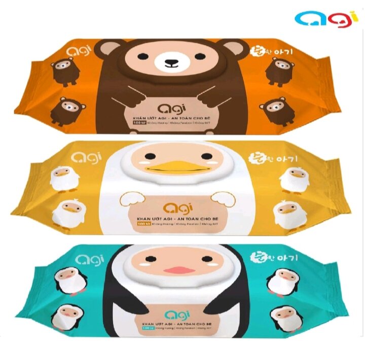 Khăn ướt agi 100 tờ không hương