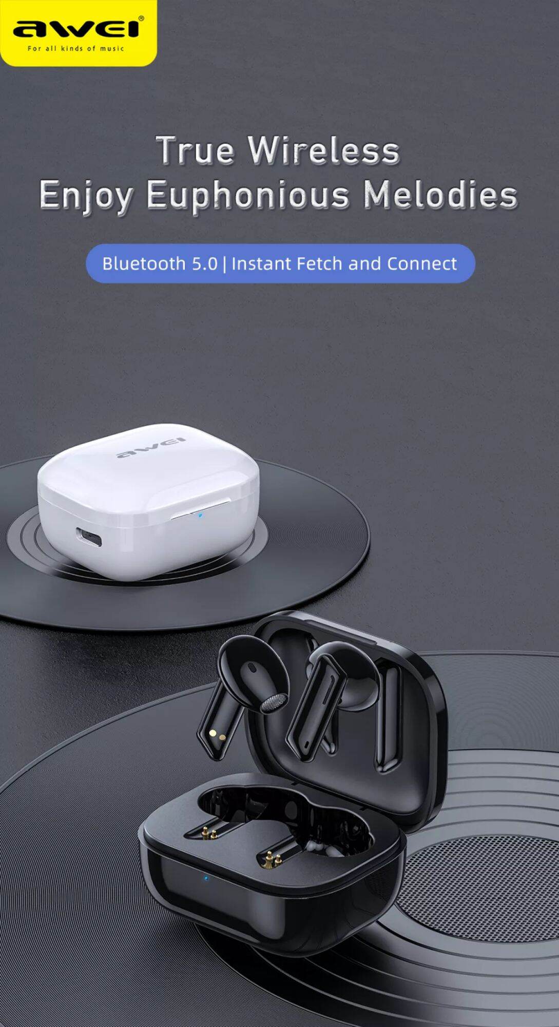 Awei T36 TWS Mini Tai nghe Bluetooth không dây