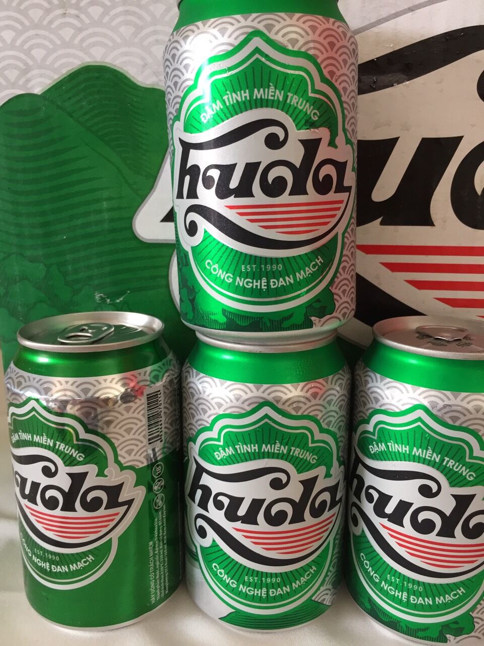 thùng 24 lon bia Huda 330ml