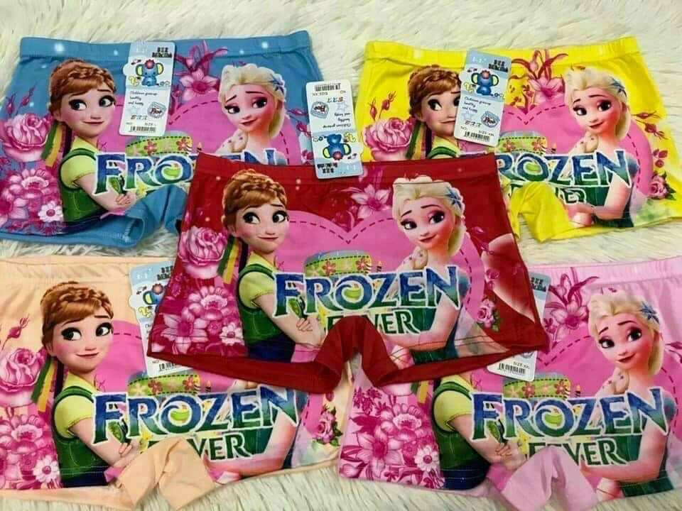 Combo 5 quần chip đùi elsa nhiều hình cho bé gái