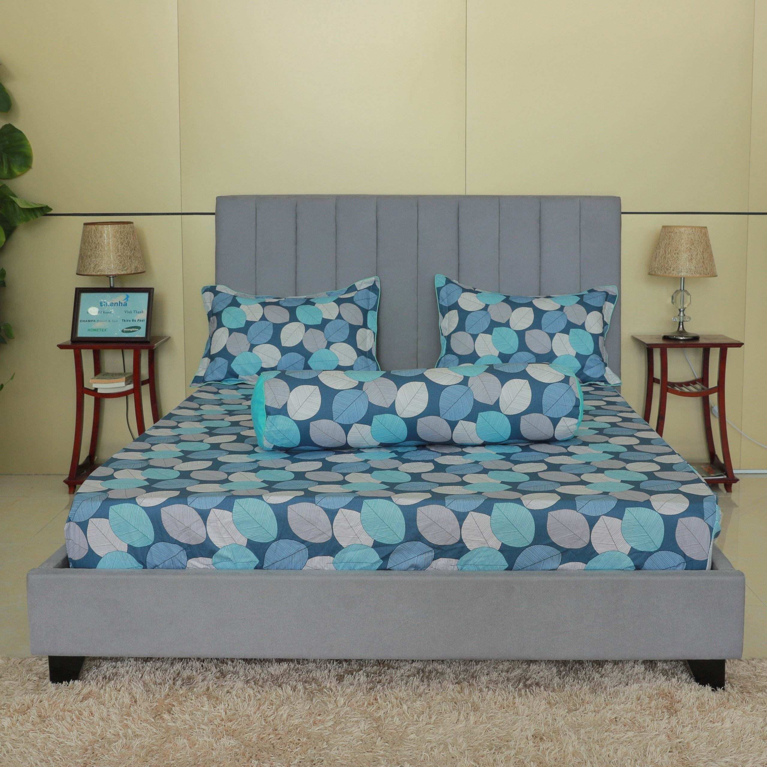 Bộ Ga Gối Cotton Hometex - Drap Vải Cotton Hometex - Sản Phẩm Của Cty May Thiên Hà.