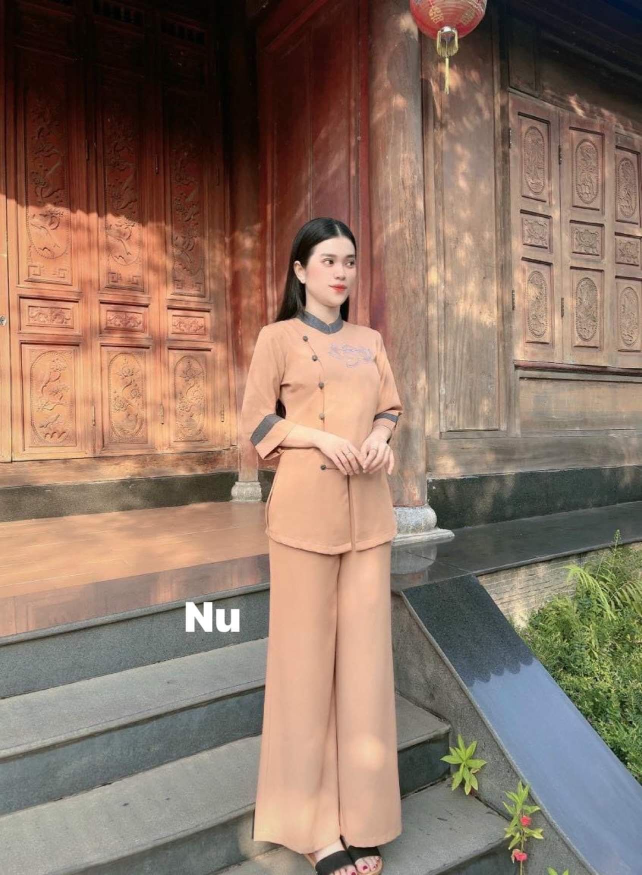 Đồ Lam đi chùa _ Mẫu mới nhà em ạ ( Chất cotton lụa hàn quốc cao cấp )