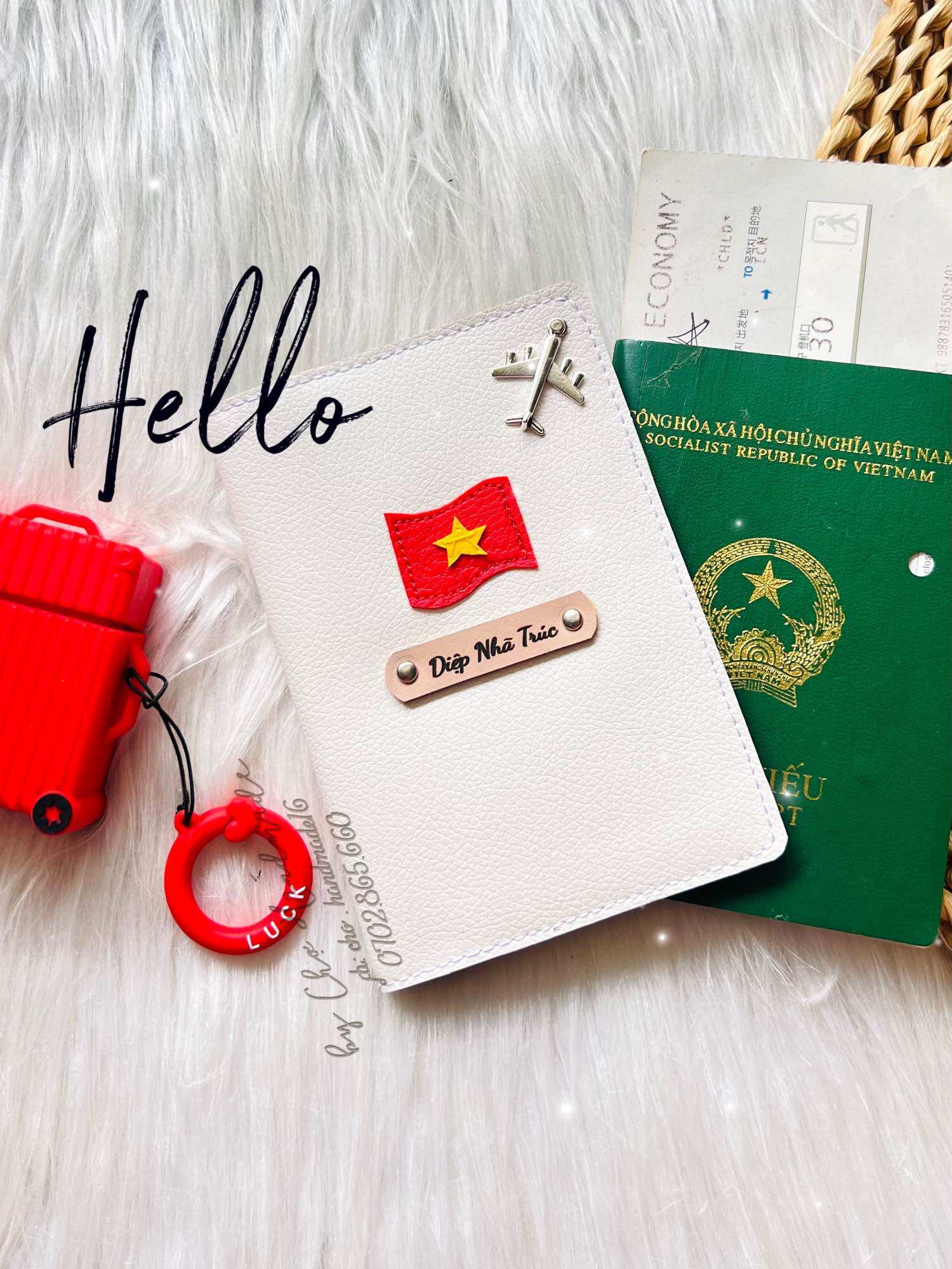 Vỏ hộ chiếu may hình lá cờ việt nam, bao hộ chiếu cờ quốc gia , bọc hộ chiếu cờ hàn quốc, cờ nhật