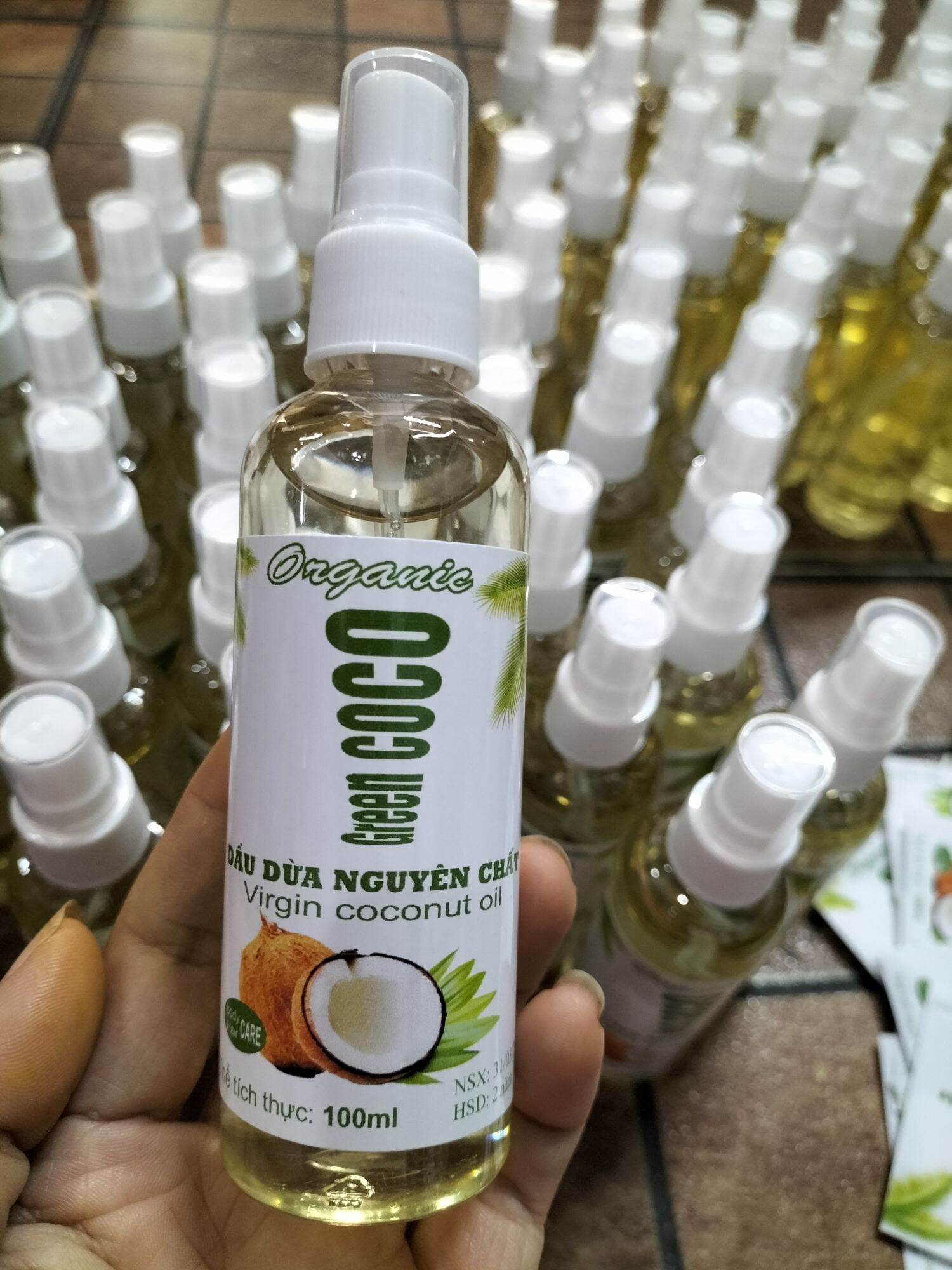 dầu dừa nguyên chất organic green coco 100ml