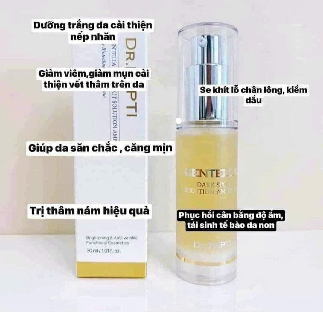 [BEST SELLER] TINH CHẤT  SERUM DỮỠNG TRẮNG DA CĂNG BÓNG DR PEPTI 30ml CENTELLA DARK SPOT SOLUTION AMPOULE