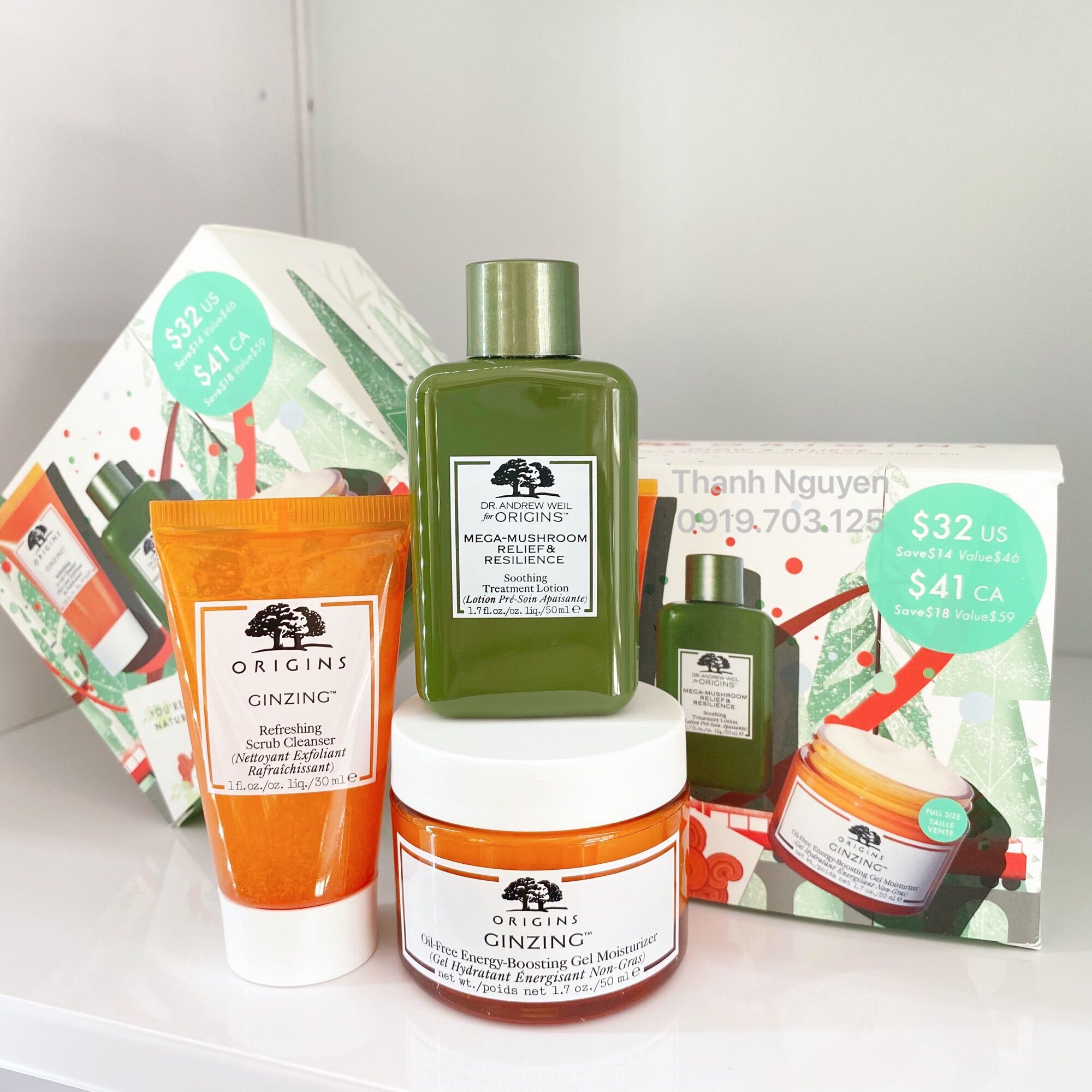 Set 3 món dưỡng da Origins - Bill Sephora Us