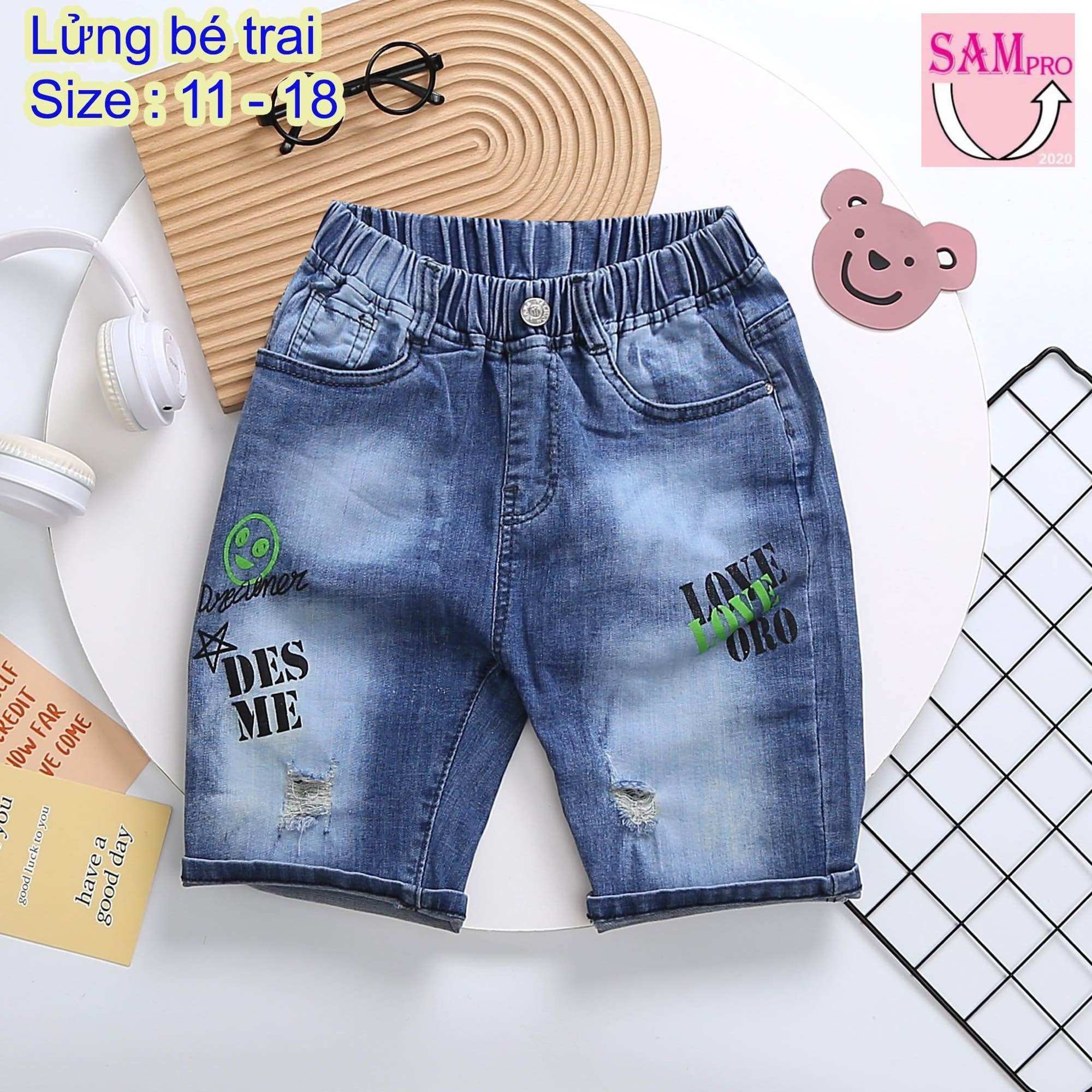 Quần jean lửng bé trai 12-60ki