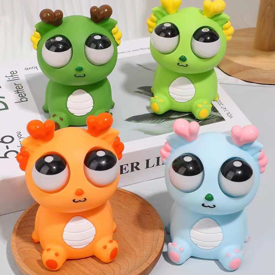 Đồ chơi xả stress siêu hot - squishy rồng mắt lồi dễ thương / squishy khủng long mắt lồi / squishy rồng vàng