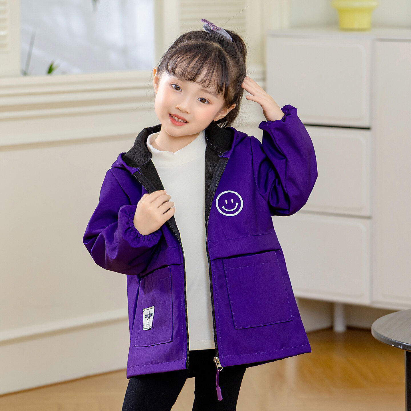 Bé Gáis Fleece Apron Casual Waterproof Autumn And Winter Coat for Kindergarten Painting Writing Acti