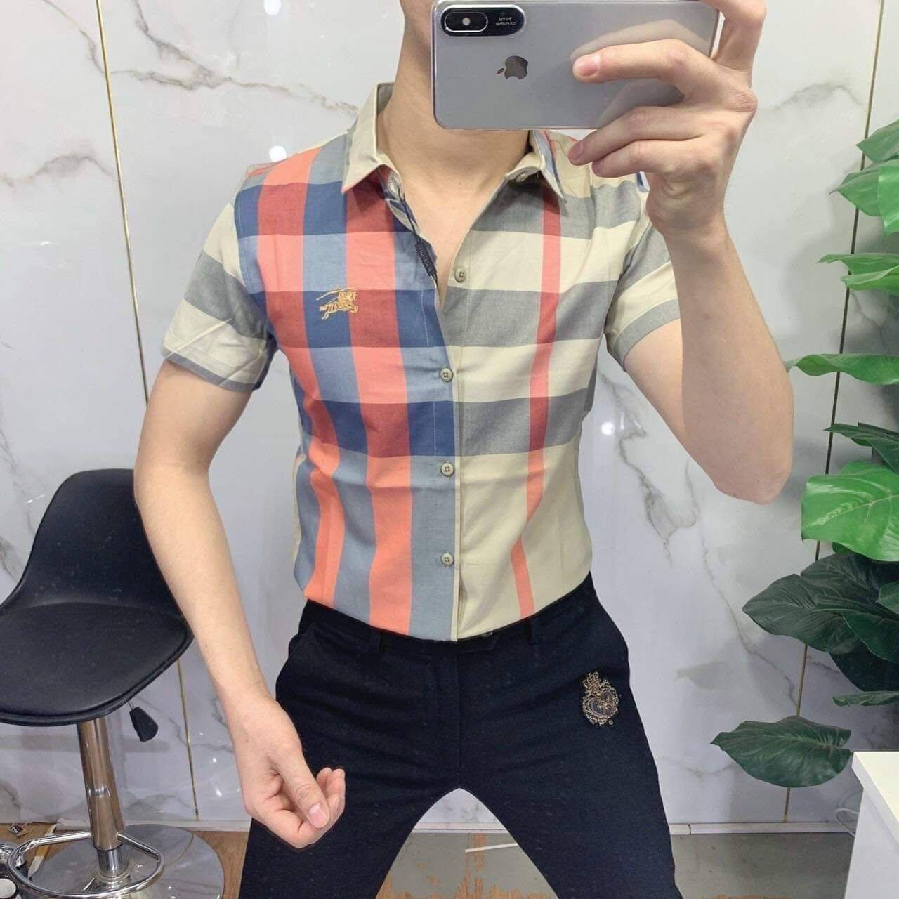 Áo Sơ Mi Cộc Kẻ BBR Hàng Super