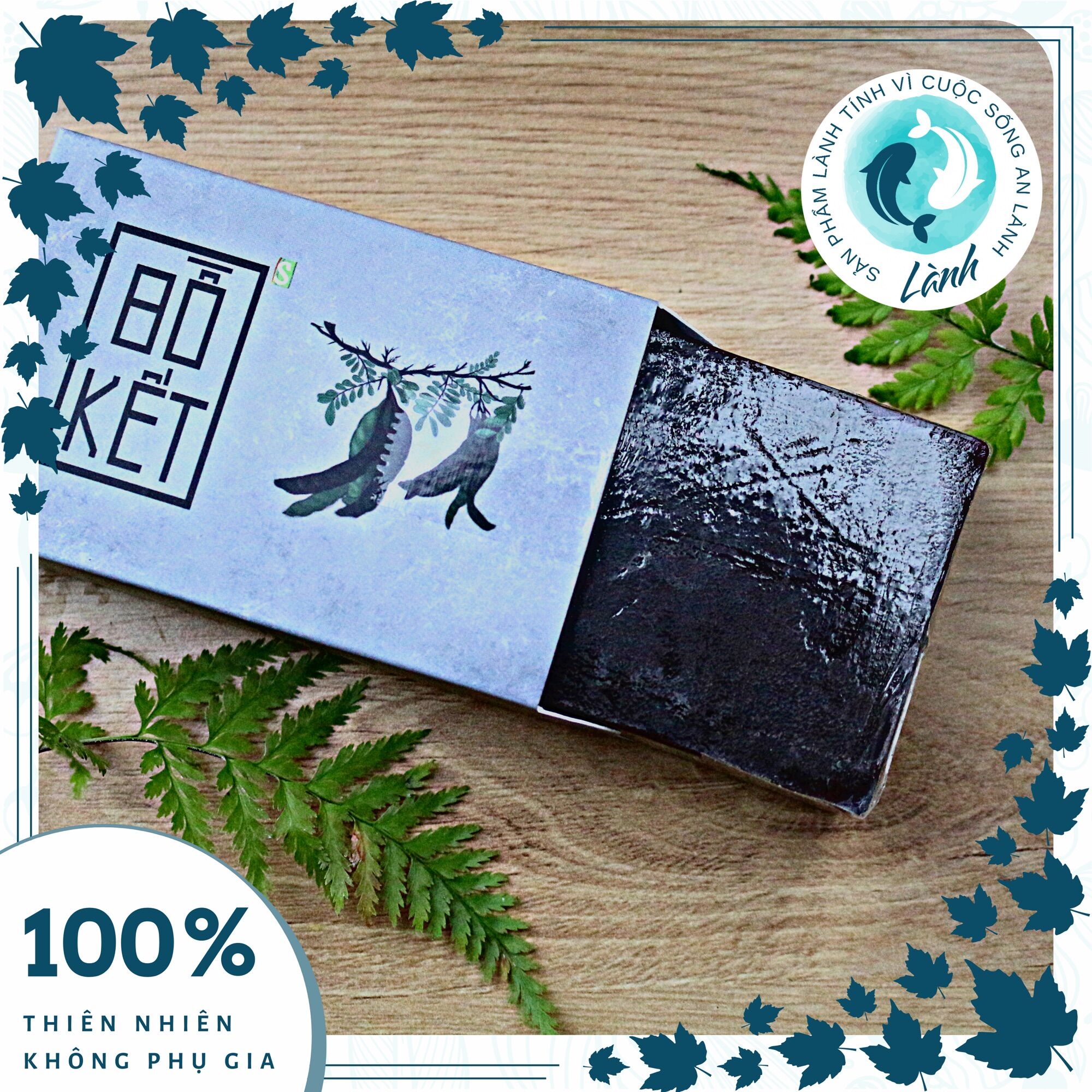Xà phòng Bồ Kết Sinh Dược 100gr (Xà bông handmade thảo dược thiên nhiên) - Lành Shop