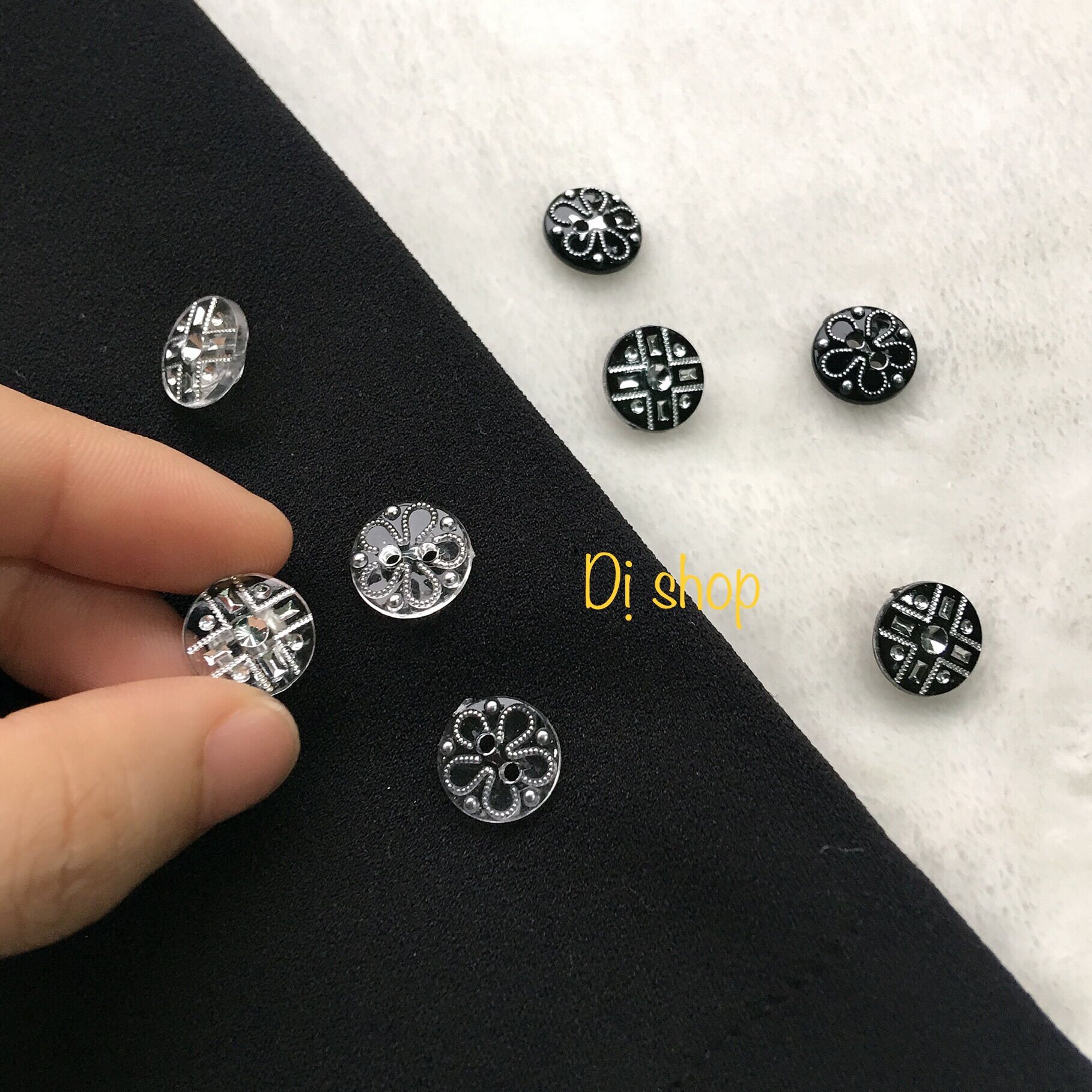 (N023) NÚT SƠ MI KIỂU 2 LỖ CAO CẤP SIZE 1.3cm