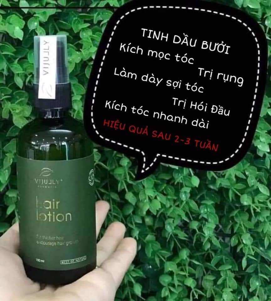 (Mẫu mới) Xịt tóc tinh dầu bưởi vijully. kích thích mọc tóc, giảm rụng tóc