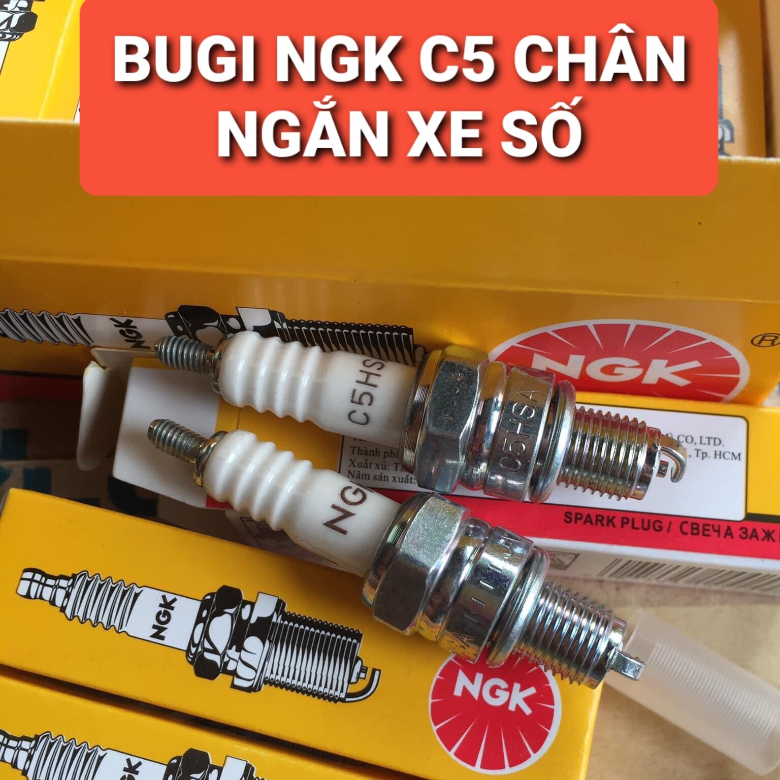 Bu gi ngk chân ngắn cho xe số c5