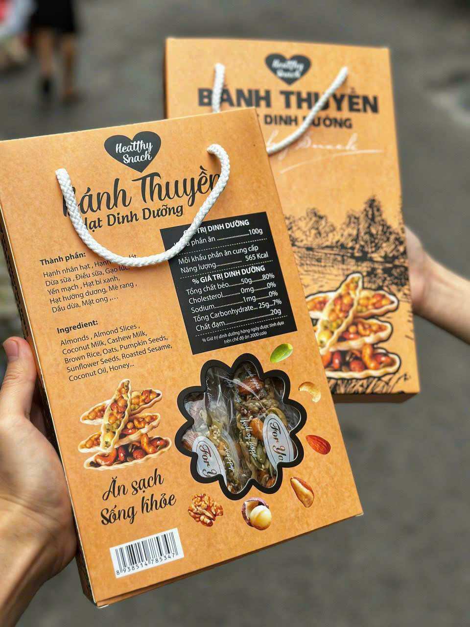 [HỘP 500g] BÁNH THUYỀN MIX HẠT DINH DƯỠNG SIÊU HẠT