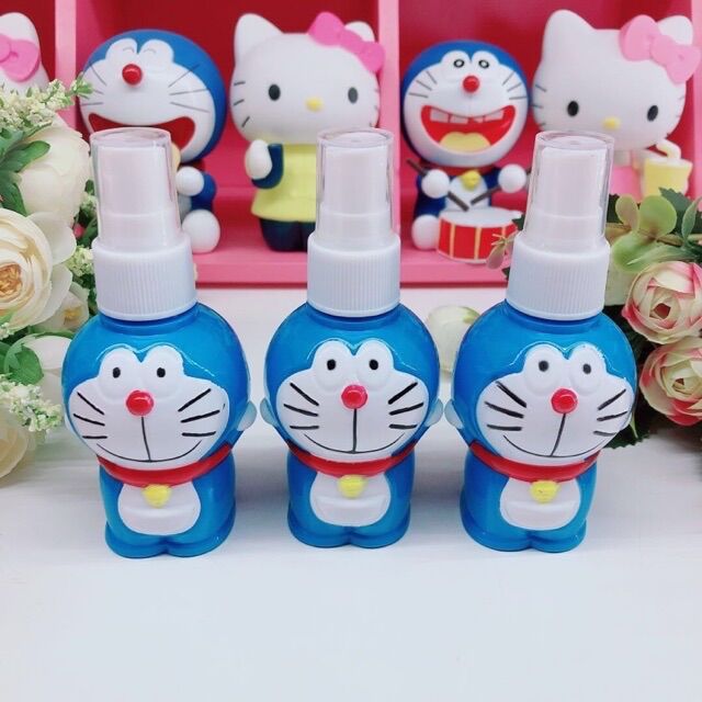 Chai xịt khoáng Hello Kitty - Doremon Doraemon