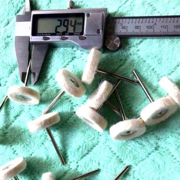 Trục đĩa nỉ đánh bóng 25mm cán 2.35mm/3mm