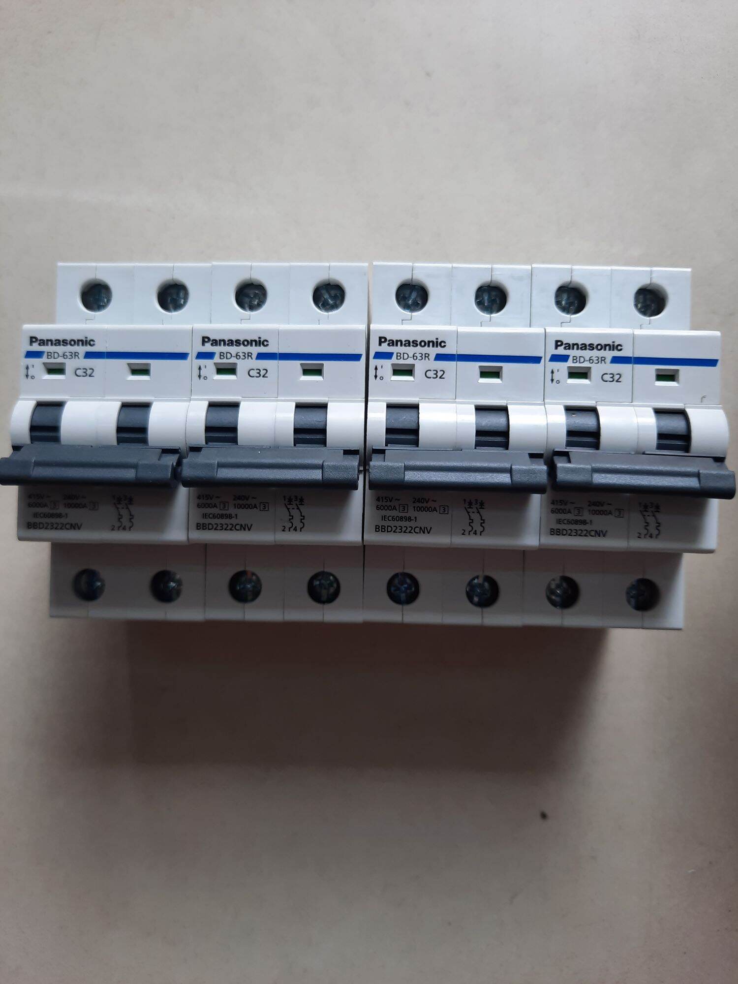 CB Panasonic 2 pha 32A - 63A, cầu dao tự đông.